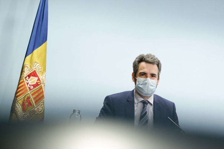 El ministre portaveu, Eric Jover, durant la roda de premsa posterior al consell de ministres.